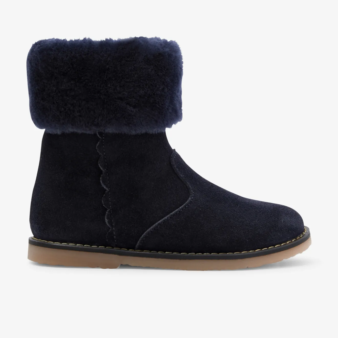 Jacadi Ankle & Lined Boots|Girl lined boots Jacadi Navy