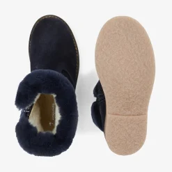 Jacadi Ankle & Lined Boots|Girl lined boots Jacadi Navy