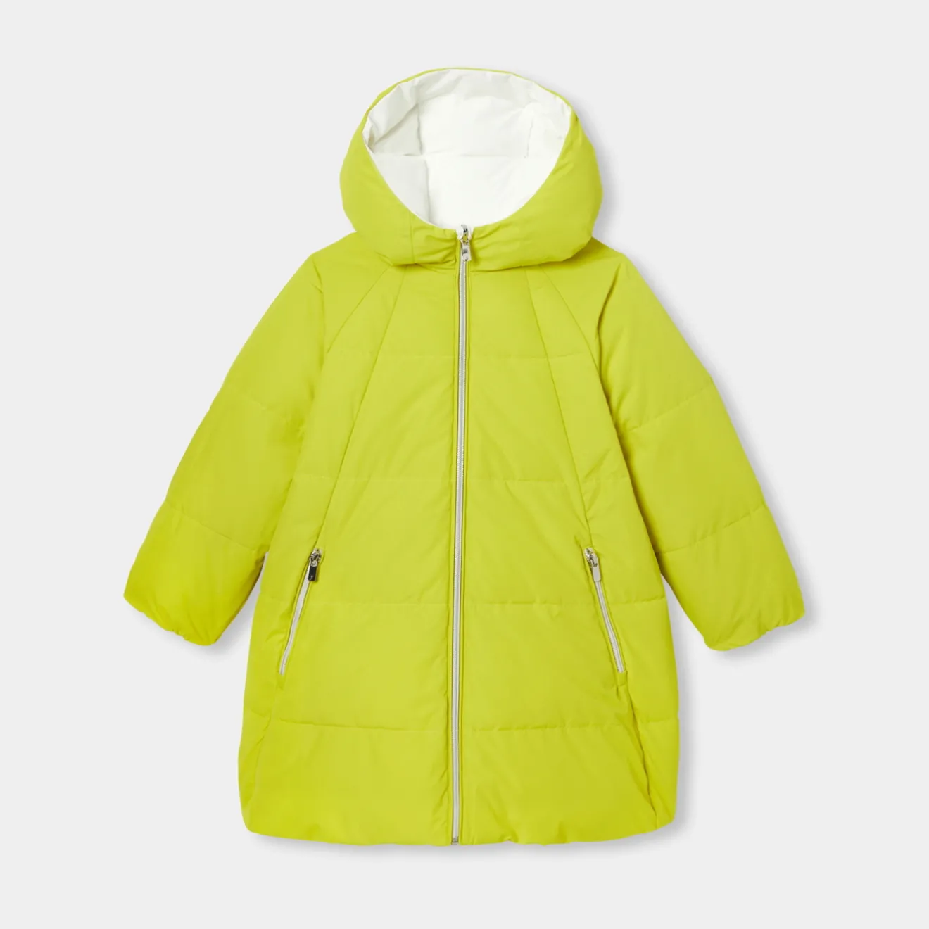 Jacadi Coats And Outerwear|Girl Coats & Puffer Jackets|Girl long padded jacket Jacadi soft white