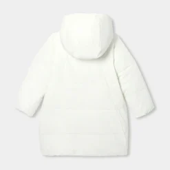 Jacadi Coats And Outerwear|Girl Coats & Puffer Jackets|Girl long padded jacket Jacadi soft white