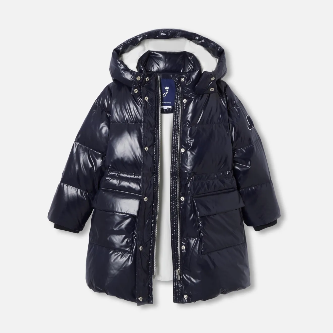 Jacadi Coats And Outerwear|Girl Coats & Puffer Jackets|Girl long padded jacket Jacadi Navy