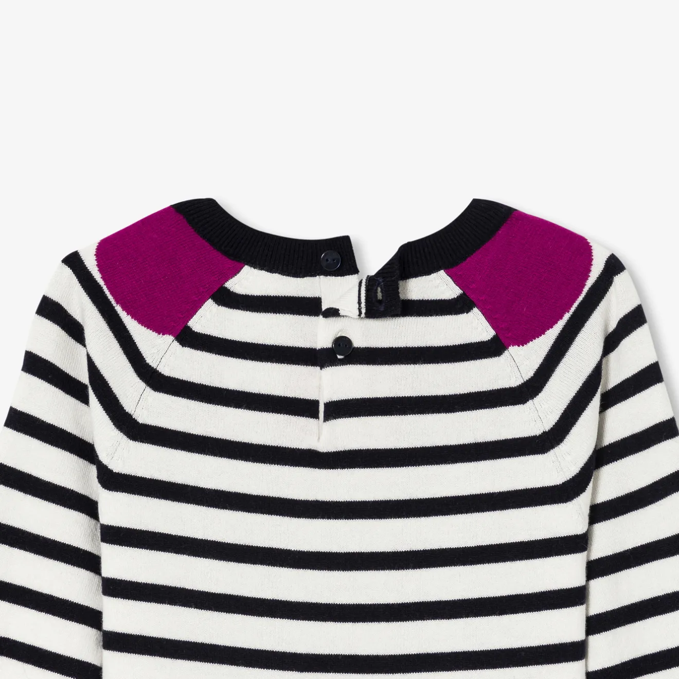 Jacadi Dresses And Skirts|Girl long-sleeved dress White/Navy