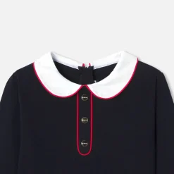 Jacadi Dresses And Skirts|Girl long-sleeved dress Jacadi Navy