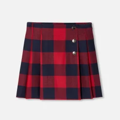 Jacadi Dresses And Skirts|Girl maxi check skirt Navy/Red