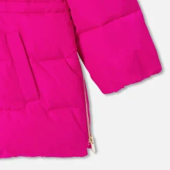 Jacadi Coats And Outerwear|Girl Coats & Puffer Jackets|Girl mid-length padded jacket Grenadine Pink
