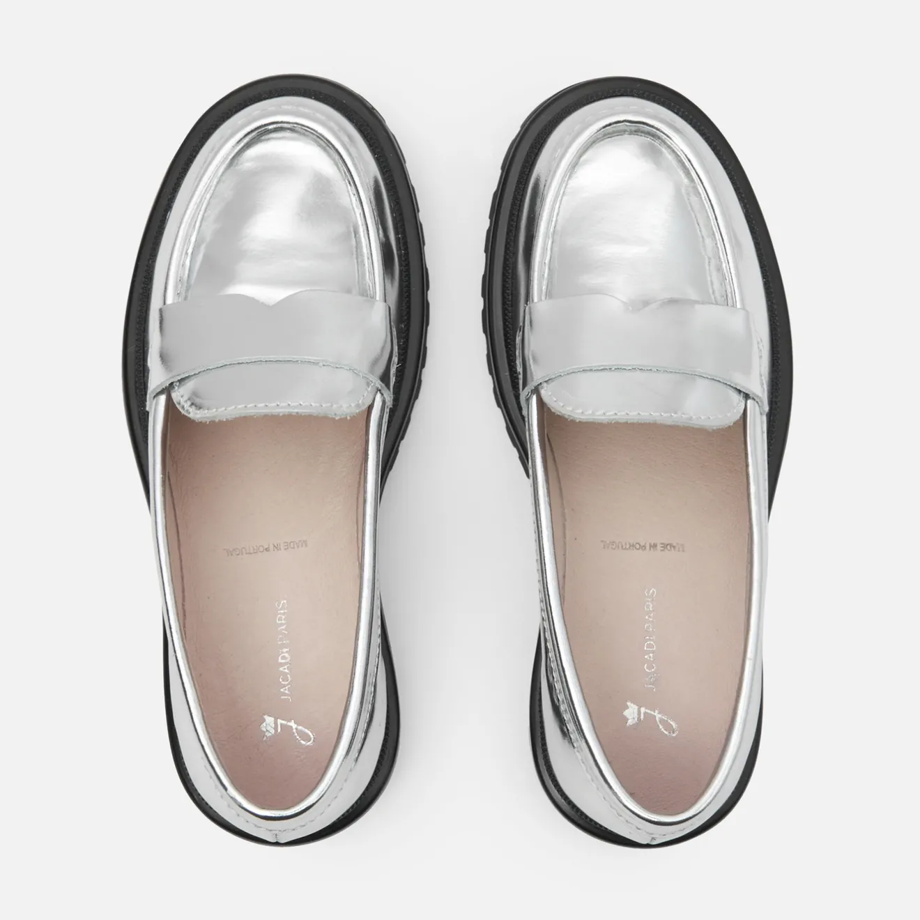 Jacadi Loafers, Lace-Ups And Moccasins|Girl moccasins in glazed leather Silver
