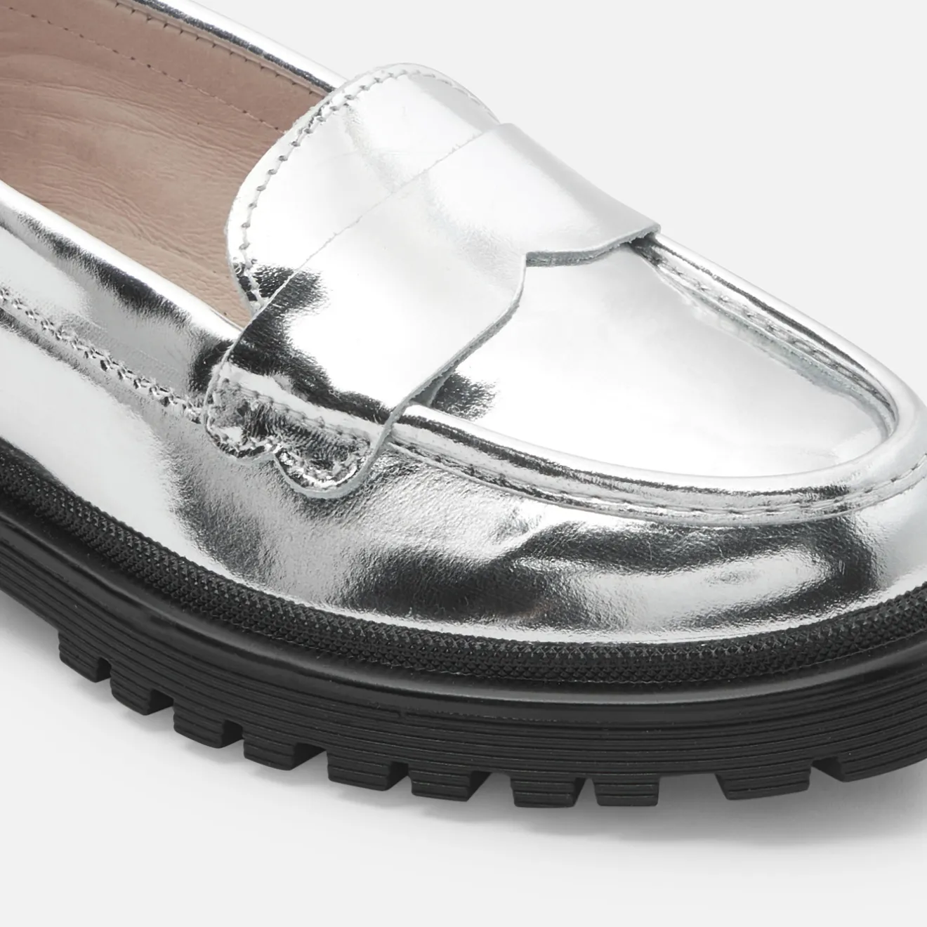 Jacadi Loafers, Lace-Ups And Moccasins|Girl moccasins in glazed leather Silver