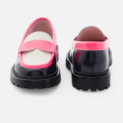 Jacadi Loafers, Lace-Ups And Moccasins|Girl moccasins in glazed leather Blue/Multicolour