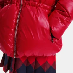 Jacadi Coats And Outerwear|Girl Coats & Puffer Jackets|Girl padded jacket Brick red