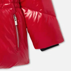Jacadi Coats And Outerwear|Girl Coats & Puffer Jackets|Girl padded jacket Brick red
