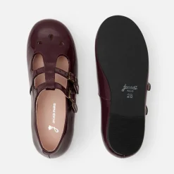 Jacadi Mary Janes, T-Straps And Ballet Flats|Girl patent leather t-bar shoes Burgundy