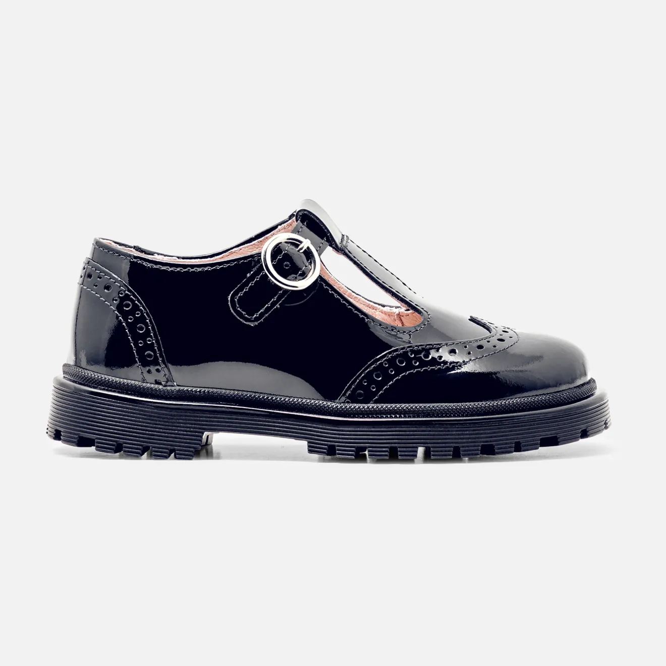 Jacadi Loafers, Lace-Ups And Moccasins|Mary Janes, T-Straps And Ballet Flats|Girl patent leather t-strap shoes Jacadi Navy