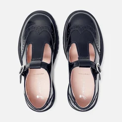 Jacadi Loafers, Lace-Ups And Moccasins|Mary Janes, T-Straps And Ballet Flats|Girl patent leather t-strap shoes Jacadi Navy
