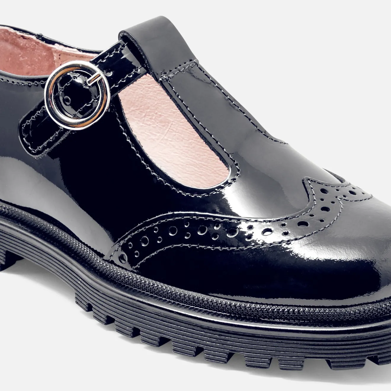 Jacadi Loafers, Lace-Ups And Moccasins|Mary Janes, T-Straps And Ballet Flats|Girl patent leather t-strap shoes Jacadi Navy