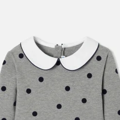 Jacadi Dresses And Skirts|Girl polka dot dress Jacadi Dark grey