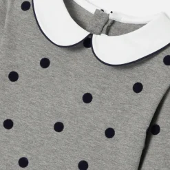 Jacadi Dresses And Skirts|Girl polka dot dress Jacadi Dark grey
