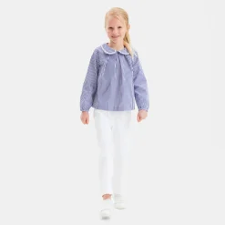 Jacadi Blouses And Shirts|Girl poplin blouse White/Blue