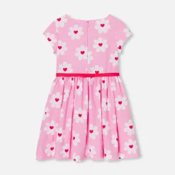 Jacadi Dresses And Skirts|Girl poplin dress Pink/Multicolour