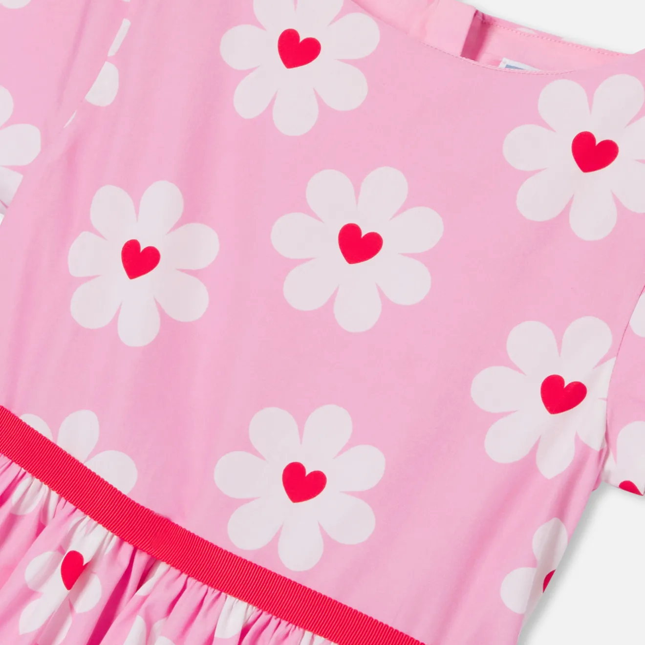 Jacadi Dresses And Skirts|Girl poplin dress Pink/Multicolour
