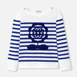 Jacadi T-Shirts, Polo Shirts|Girl sailor tee White/Blue
