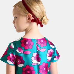 Jacadi Dresses And Skirts|Girl satin dress Blue/Multicolour