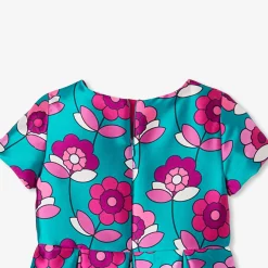 Jacadi Dresses And Skirts|Girl satin dress Blue/Multicolour