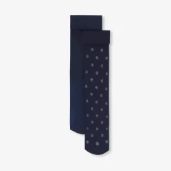 Jacadi Tights, Socks And Booties|Accessories|Girl set of 2 pairs of tights Jacadi Navy