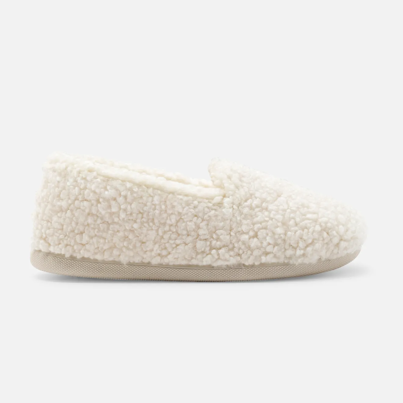 Jacadi Slippers|Canvas Shoes|Girl sherpa slippers Cream/Beige