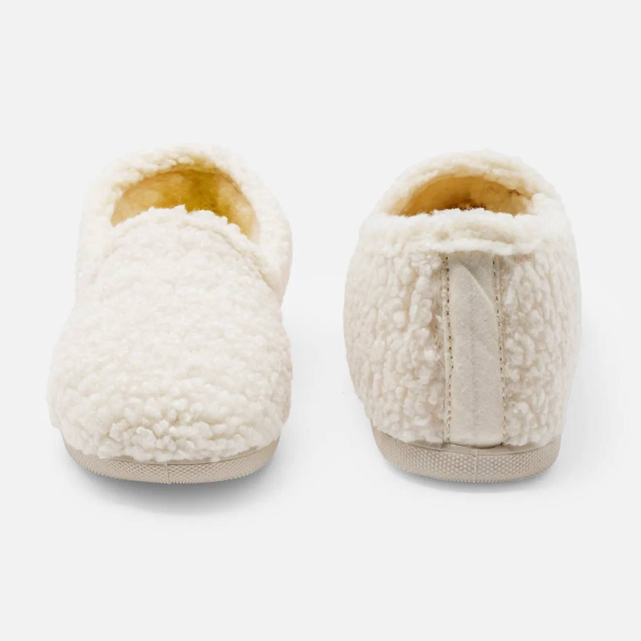 Jacadi Slippers|Canvas Shoes|Girl sherpa slippers Cream/Beige