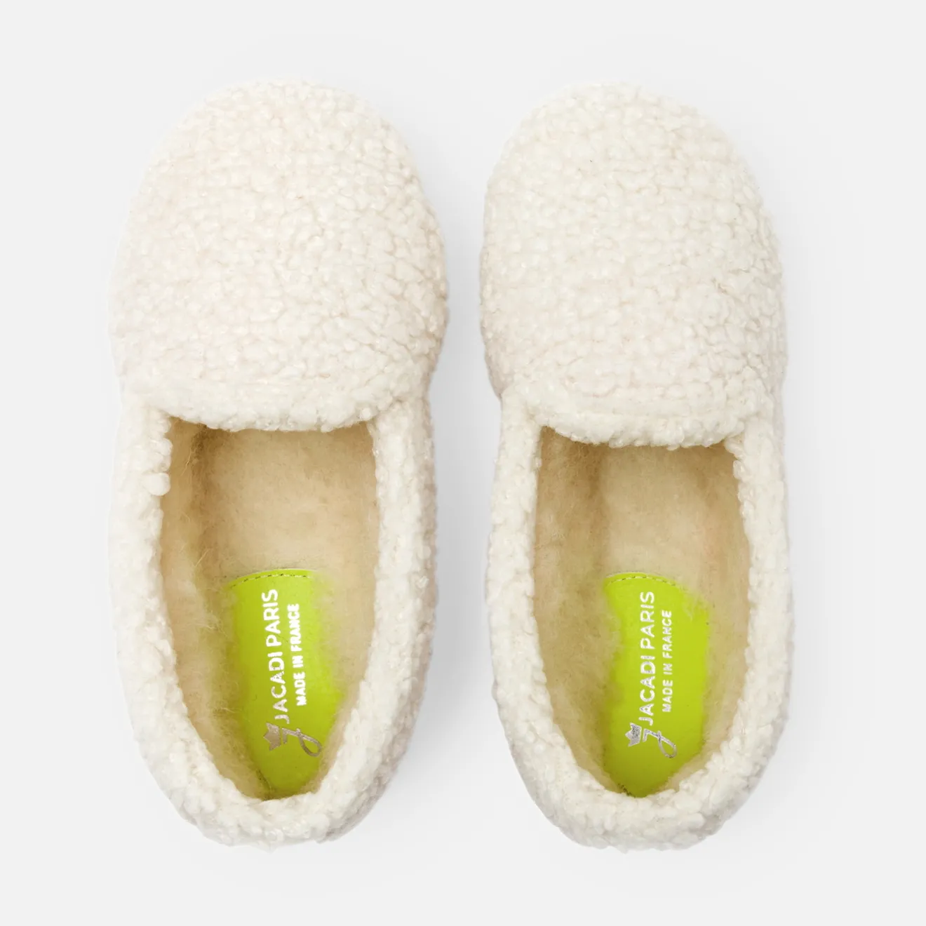 Jacadi Slippers|Canvas Shoes|Girl sherpa slippers Cream/Beige