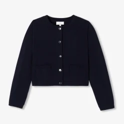 Jacadi Cardigans, Sweaters And Sweatshirts|Girl short cardigan Jacadi Navy