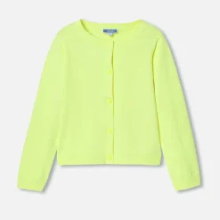 Jacadi Cardigans, Sweaters And Sweatshirts|Girl short cardigan Neon Yellow