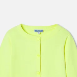 Jacadi Cardigans, Sweaters And Sweatshirts|Girl short cardigan Neon Yellow