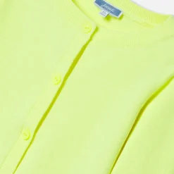 Jacadi Cardigans, Sweaters And Sweatshirts|Girl short cardigan Neon Yellow