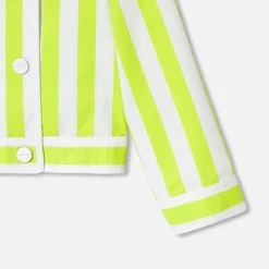 Jacadi Coats And Outerwear|Girl Coats & Puffer Jackets|Girl short jacket White/Green
