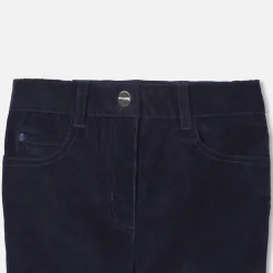 Jacadi Pants And Sweatpants|Girl slim-fit velour trousers Jacadi Navy