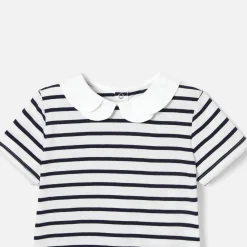 Jacadi T-Shirts, Polo Shirts|Girl striped polo shirt White/Navy