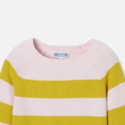 Jacadi Cardigans, Sweaters And Sweatshirts|Girl striped sweater Pink/Green