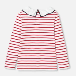 Jacadi T-Shirts, Polo Shirts|Girl striped T-shirt White/Red