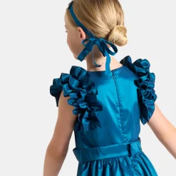 Jacadi Dresses And Skirts|Girl taffeta dress Turquoise blue