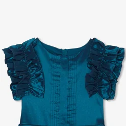 Jacadi Dresses And Skirts|Girl taffeta dress Turquoise blue
