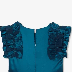Jacadi Dresses And Skirts|Girl taffeta dress Turquoise blue
