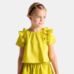 Jacadi Blouses And Shirts|Girl taffeta top Light Cherry