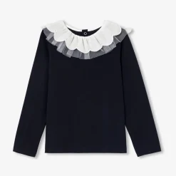 Jacadi T-Shirts, Polo Shirts|Girl T-shirt with a collar Jacadi Navy