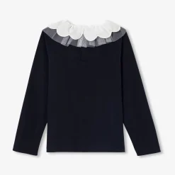 Jacadi T-Shirts, Polo Shirts|Girl T-shirt with a collar Jacadi Navy