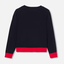 Jacadi Cardigans, Sweaters And Sweatshirts|Girl tulip sweater Jacadi Navy