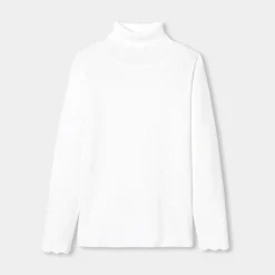 Jacadi Cardigans, Sweaters And Sweatshirts|Girl turtleneck sweater Jacadi soft white