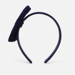 Jacadi Hair Accessories|Accessories|Girl velvet bow headband Jacadi Navy