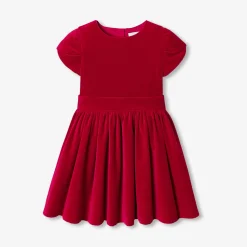 Jacadi Dresses And Skirts|Girl velvet dress Jacadi Red