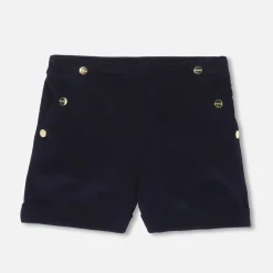 Jacadi Shorts And Rompers|Girl velvet shorts Jacadi Navy